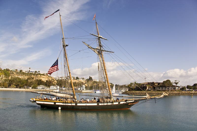 Tall Ship Sailing Out Of Dana Point Harbor Picture. Image 4263440