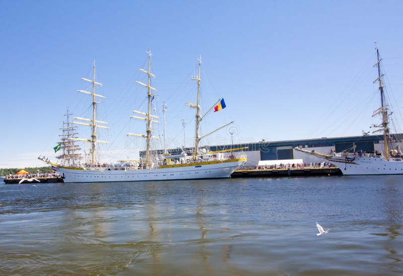 THE TALL SHIPS RACES KOTKA 2017. Kotka, Finland 16.07.2017. Ship Mircea in the port of Kotka, Finland.