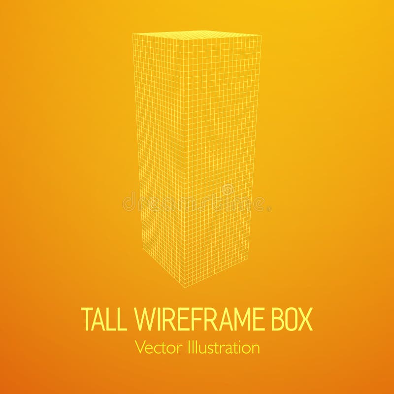 Tall vertical rectangle box stock illustration