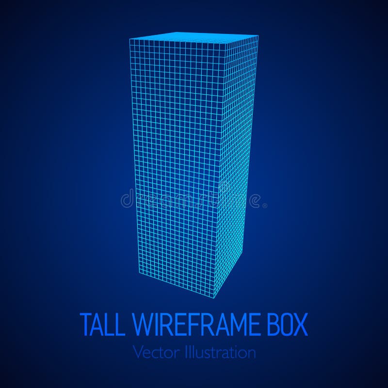 Tall vertical rectangle box royalty free illustration