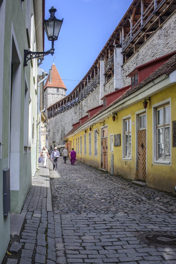 View of a glimpse around the walls of tallinn. View of a glimpse around the walls of tallinn