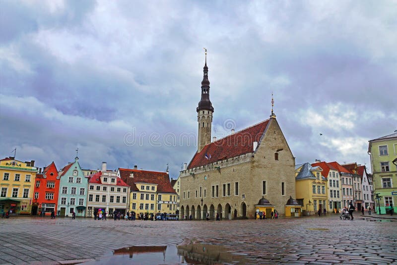 tallinn Estland Het Vierkant van het Stadhuis