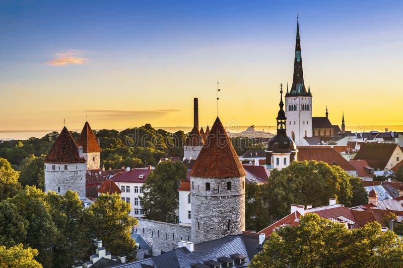 Tallinn, Estonia old city view.