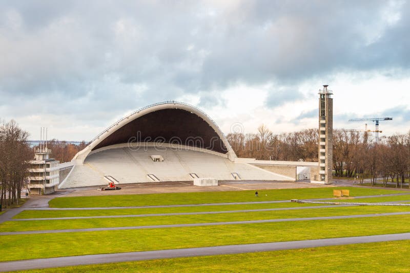 Amphitheater, music stadium Lauluvaljak on the Song Field in Tallinn.