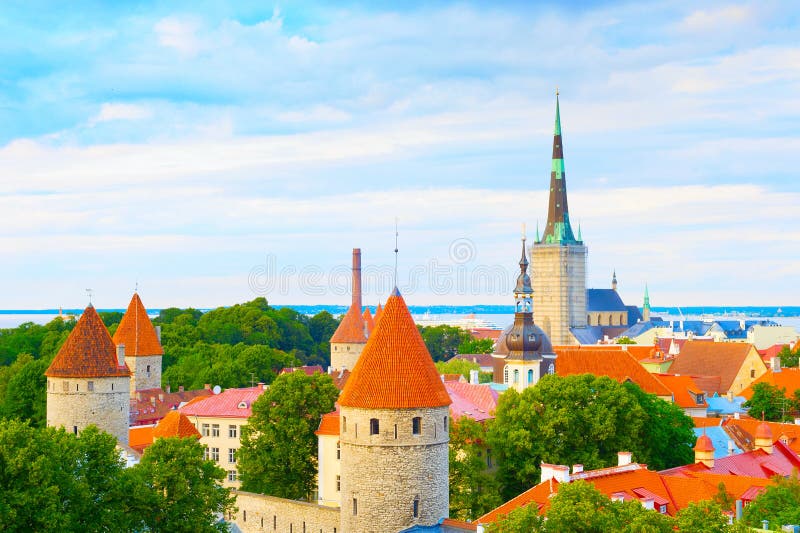 Tallinn Old Town skyline Estonia