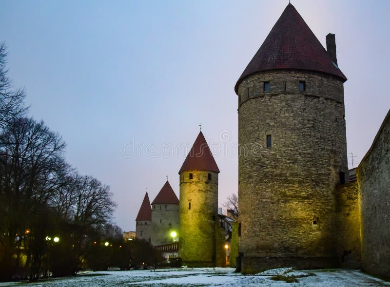 Tallinn ou Revel City wall imagem de stock royalty free Tallinn ou Revel City wall imagem de stock royalty free