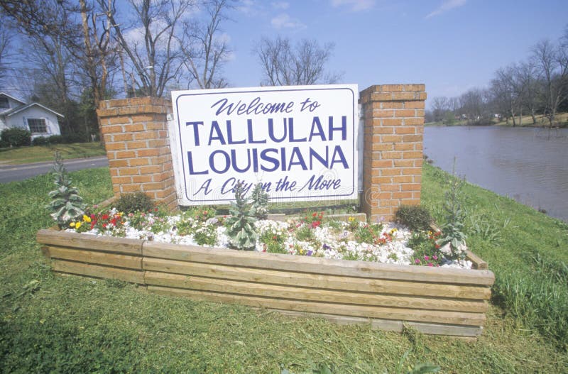 Tallulah Louisiana Sign Editorial Stock Photo Image of text