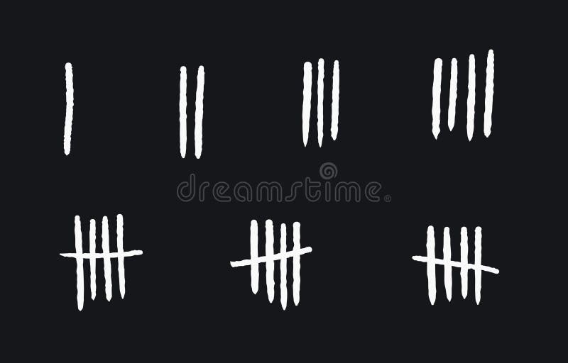 Tally marks vector set vector illustration