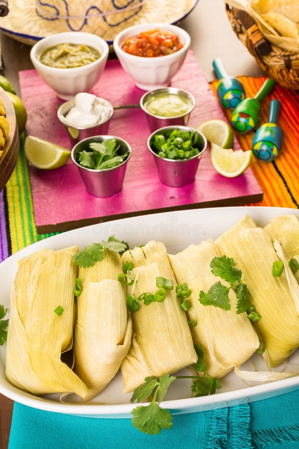 Serving Of Tamales In Chili Sauce On Plate Top View Stock Image Image of cuisine, tamales