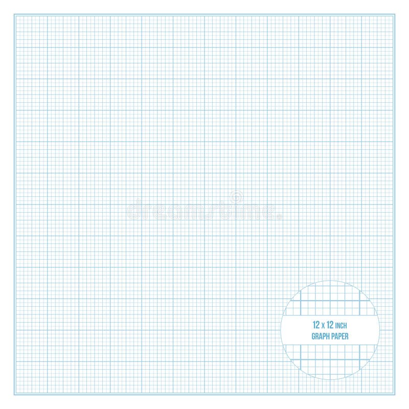 Tamanho imprimível da polegada do papel de gráfico 12x12 do vetor ilustração do vetor Tamanho imprimível da polegada do papel de gráfico 12x12 do vetor ilustração do vetor