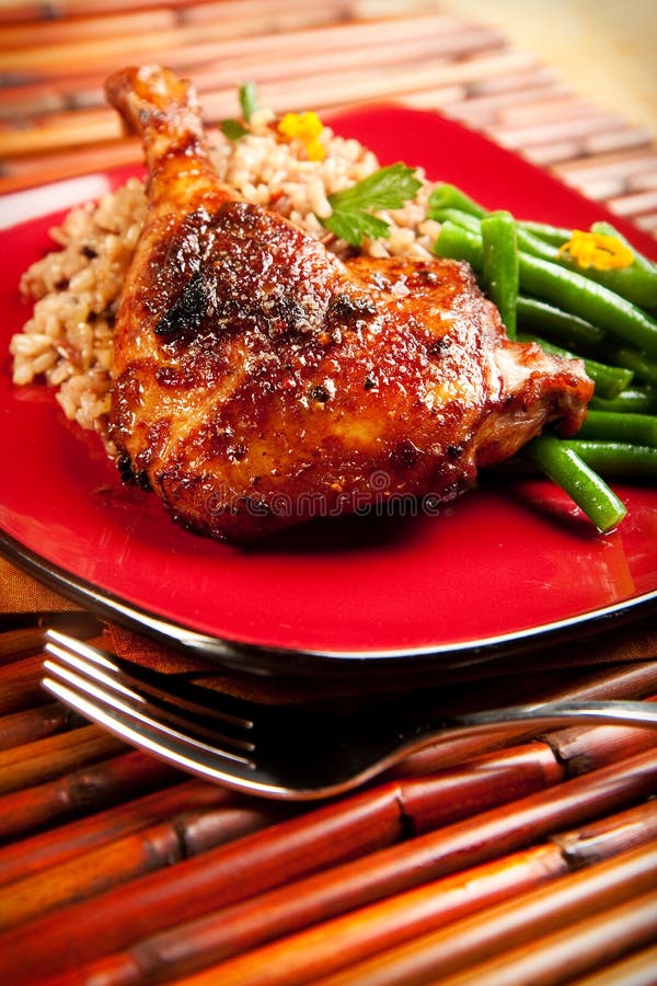 Tamarind Barbecue Duck stock photo. Image of meat, thigh 16098620