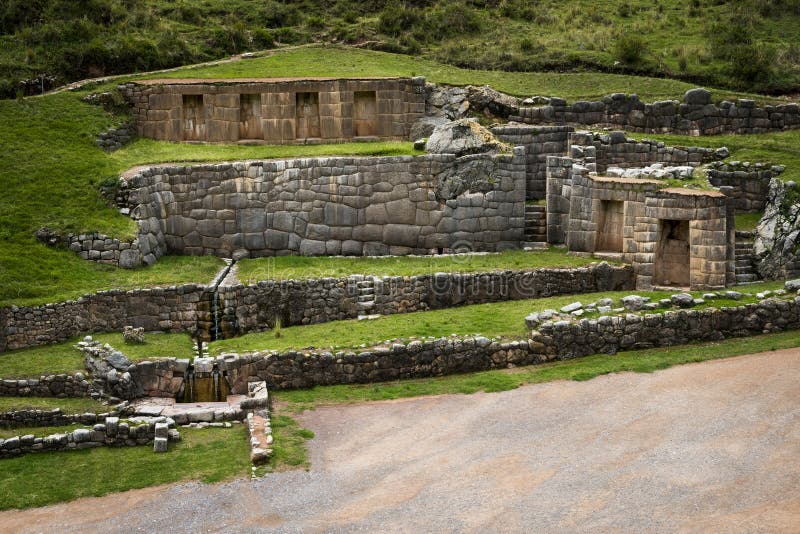 Tambomachay Inca ruins, near Cusco, in Peru stock images