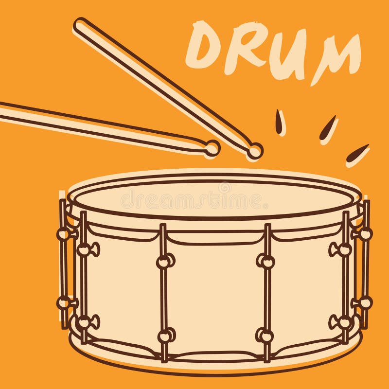 Illustrations of a drum retro style + vector eps file. Illustrations of a drum retro style + vector eps file