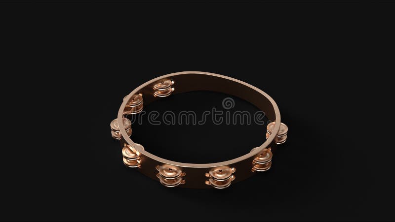 Tamborine de bronze ilustração royalty free Tamborine de bronze ilustração royalty free