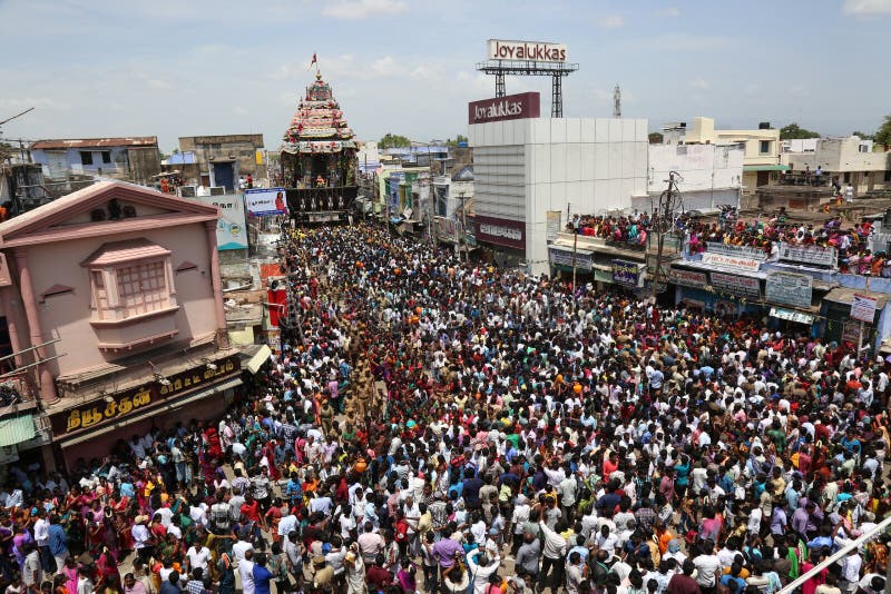Tamilnadu Индия tirunelveli фестиваля автомобиля виска Nellaiappar стоковое изображение rf Tamilnadu Индия tirunelveli фестиваля автомобиля виска Nellaiappar стоковое изображение rf