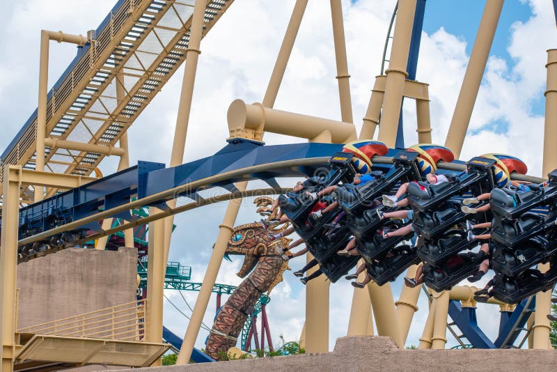 People Enjoying Amazing Montu Rollercoaster At Busch Gardens 5