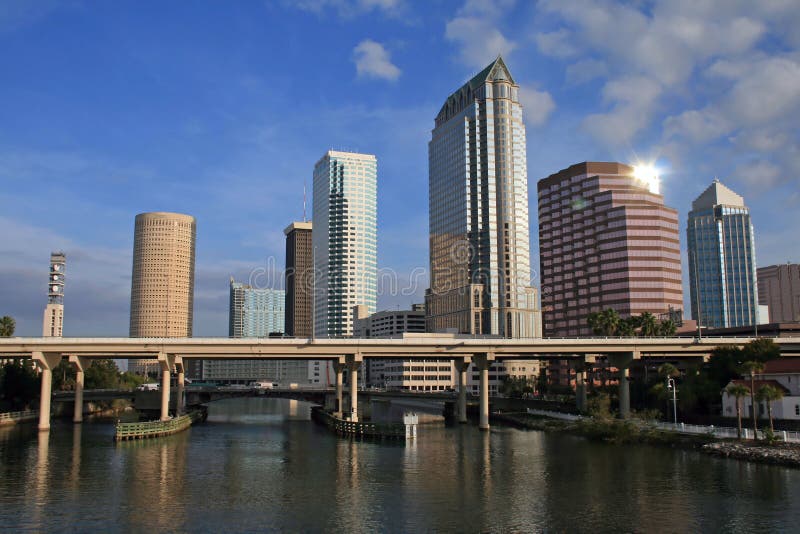 Tampa Florida skyline on a sunny day. Tampa Florida skyline on a sunny day