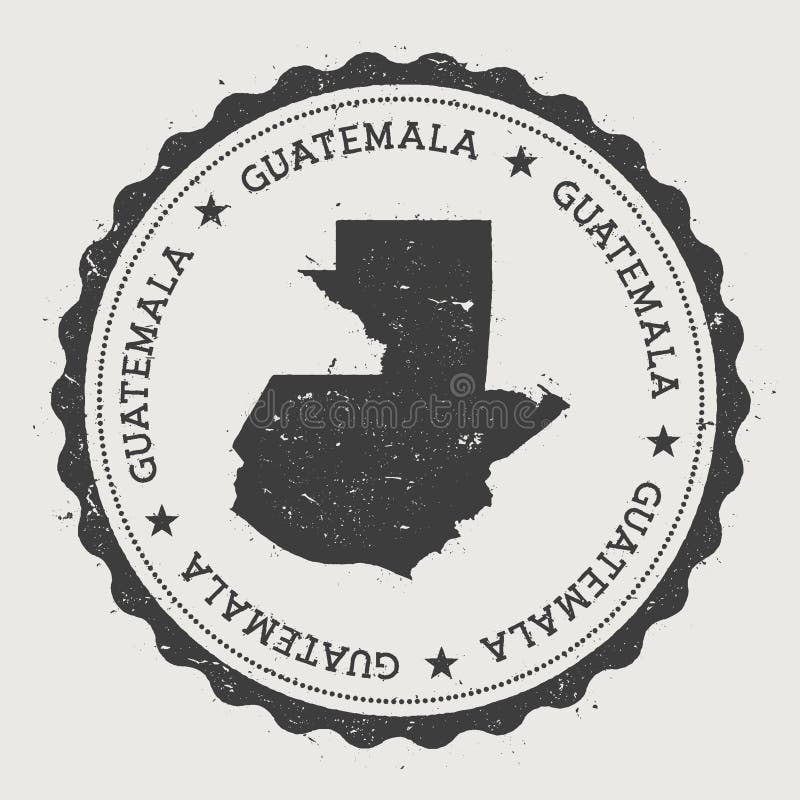 Tampon en caoutchouc rond de hippie du Guatemala avec le pays illustration stock Tampon en caoutchouc rond de hippie du Guatemala avec le pays illustration stock