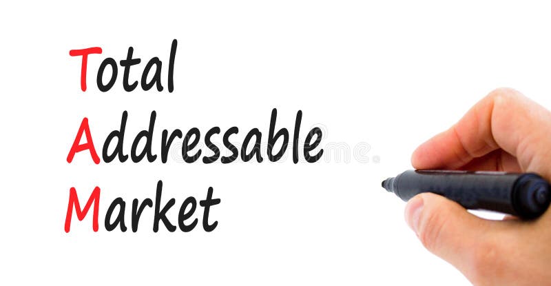 TAM total addressable market symbol. Concept words TAM total addressable market on paper on a beautiful white background. Businessman hand. Business TAM total addressable market concept. Copy space. TAM total addressable market symbol. Concept words TAM total addressable market on paper on a beautiful white background. Businessman hand. Business TAM total addressable market concept. Copy space