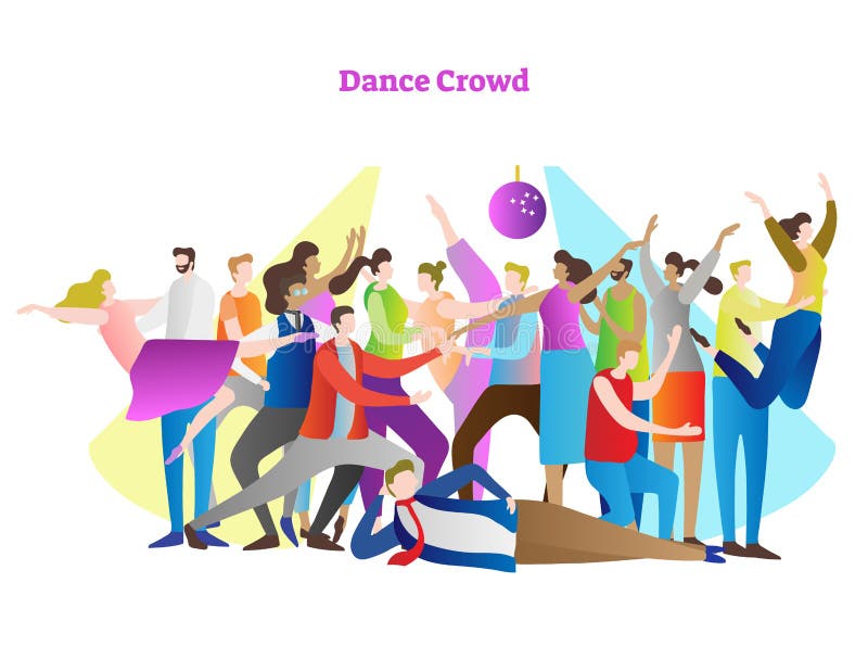 Tana tłumu wektoru ilustracja Dorosli przyjaciele, pary, klub, świętowanie i aktywny rozrywka cieszy się życie, ilustracji Tana tłumu wektoru ilustracja Dorosli przyjaciele, pary, klub, świętowanie i aktywny rozrywka cieszy się życie, ilustracji