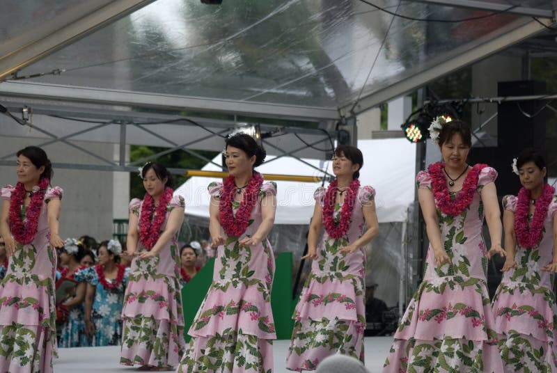 tancerza hula Japan Osaka zdjęcie stock tancerza hula Japan Osaka zdjęcie stock
