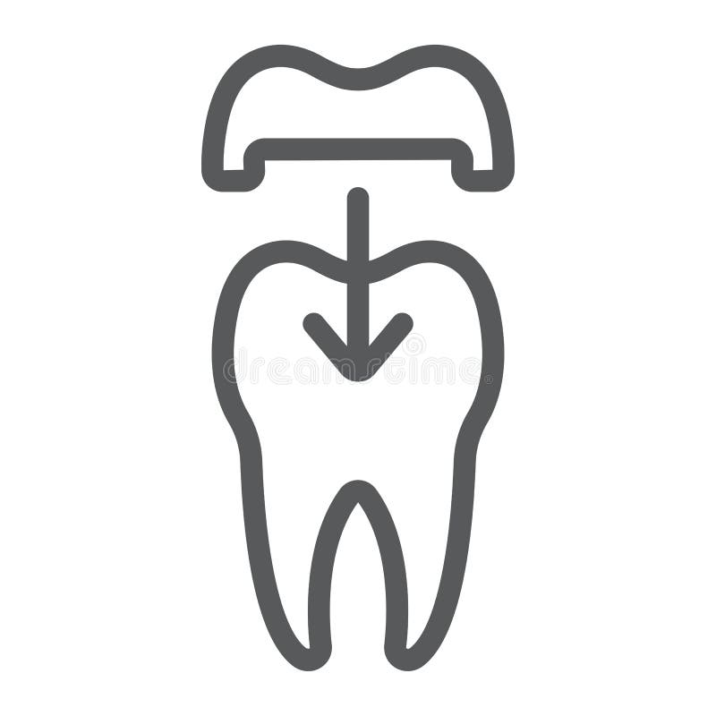 Tand- kronalinje symbol, stomatology stock illustrationer Tand- kronalinje symbol, stomatology stock illustrationer