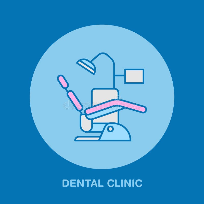 Tandartsstoel, het pictogram van de orthodontielijn Het tandteken van het zorgmateriaal, medische elementen Gezondheidszorg dun l stock illustratie Tandartsstoel, het pictogram van de orthodontielijn Het tandteken van het zorgmateriaal, medische elementen Gezondheidszorg dun l stock illustratie