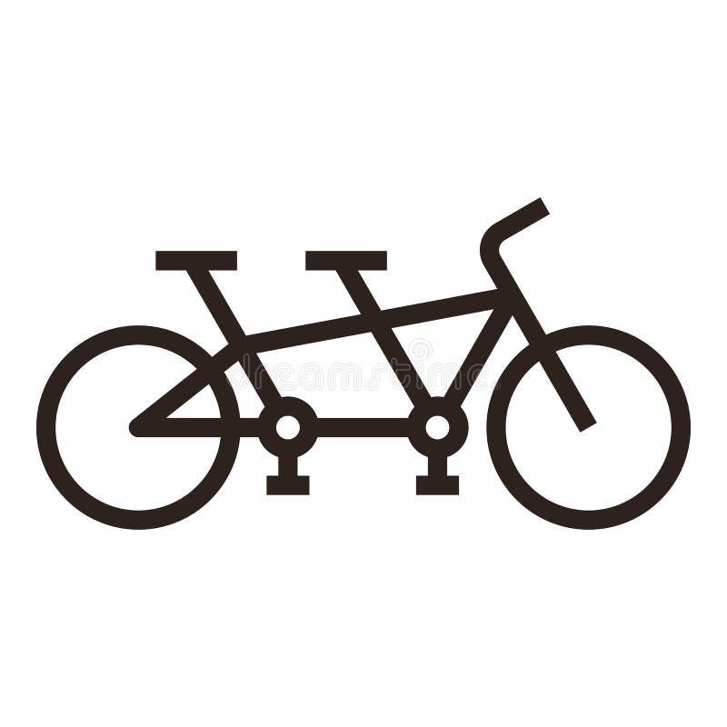 Tandem bike icon - vector illustration royalty free illustration