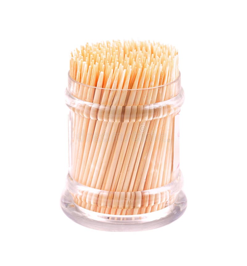 Tandenstokers in een doos op een witte achtergrond stock afbeelding Tandenstokers in een doos op een witte achtergrond stock afbeelding