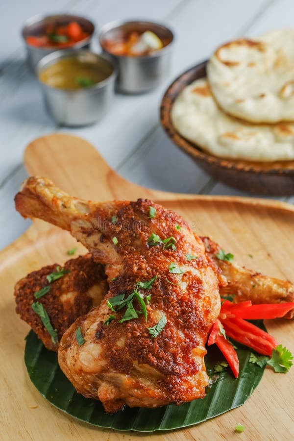 Tandoori Chicken. Indian Barbecue Chicken Stock Photo - Image of halal ...