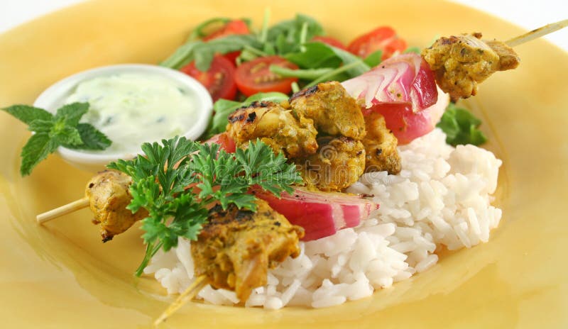 Tandoorie Chicken Kabobs royalty free stock images Tandoorie Chicken Kabobs royalty free stock images