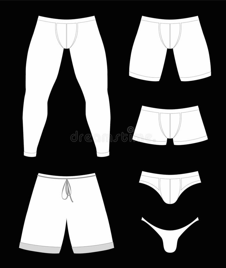 Vetor do Stock: 10 types of women's panties. Vector set of