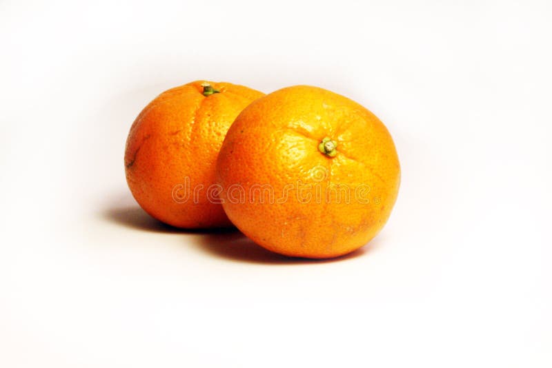 Several tangerines with white background. Several tangerines with white background