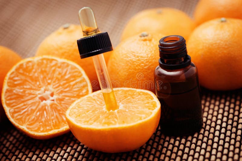 Tangerine essential oil stock photo. Image of diet, mandarine 28335294