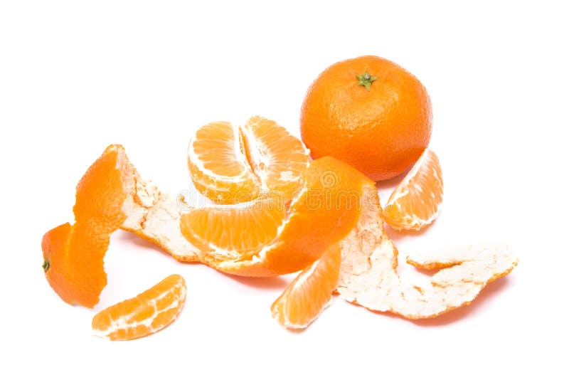Tangerine Fruit with Peeled Spiral Stock Photo Image of bright, juicy