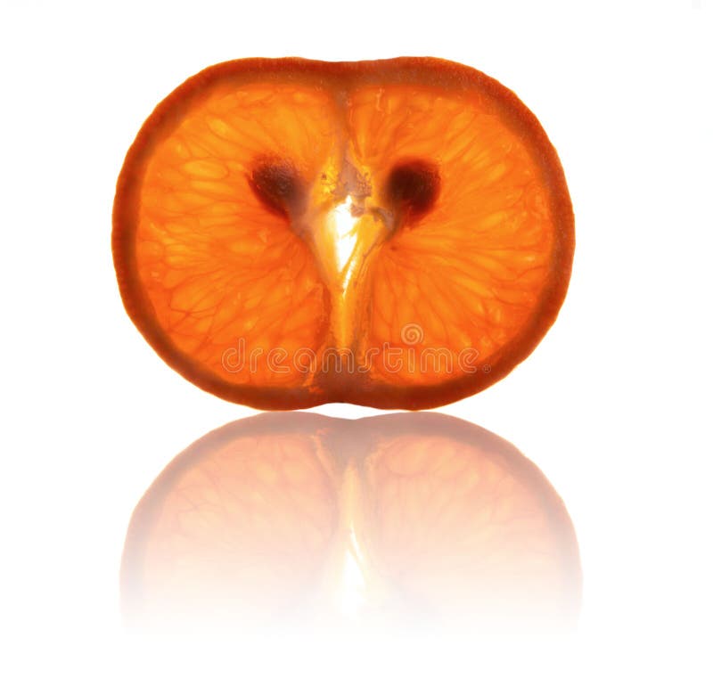 Tangerine and its section stock image. Image of fruit 7693565