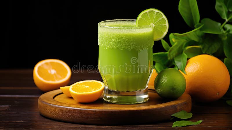 Tangerine verte rafraîchissante illustration de vecteur