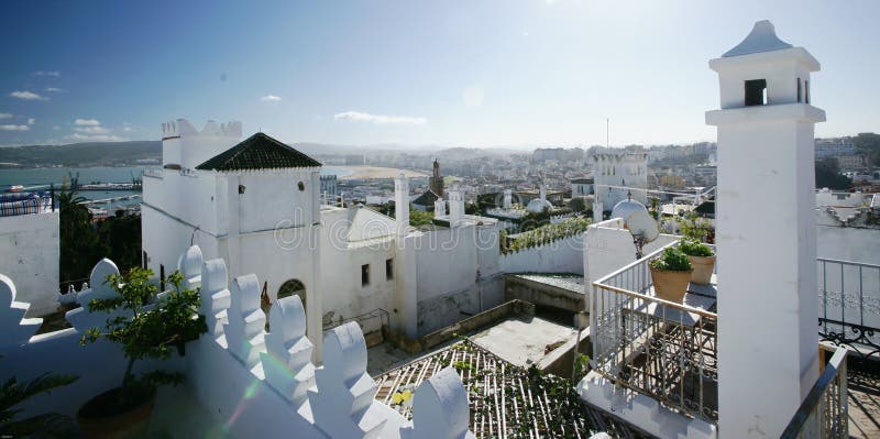 Tangier-Dachspitzen stockfotografie Tangier-Dachspitzen stockfotografie