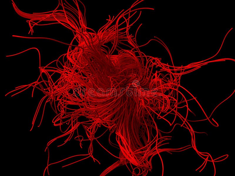 Tangld wire abstract vector illustration