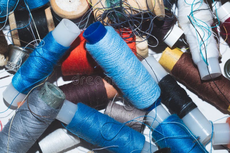 Tangled Threads for Sewing. Coils of Thread Stock Image Image of loop
