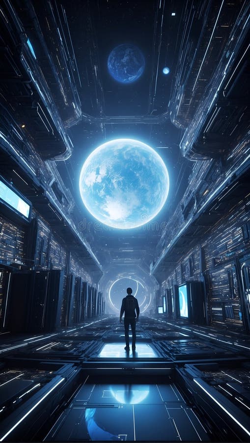Tango quantumquoziente di domani : dataeclipse odyssey rilasciato. generazione di aiuti royalty illustrazione gratis