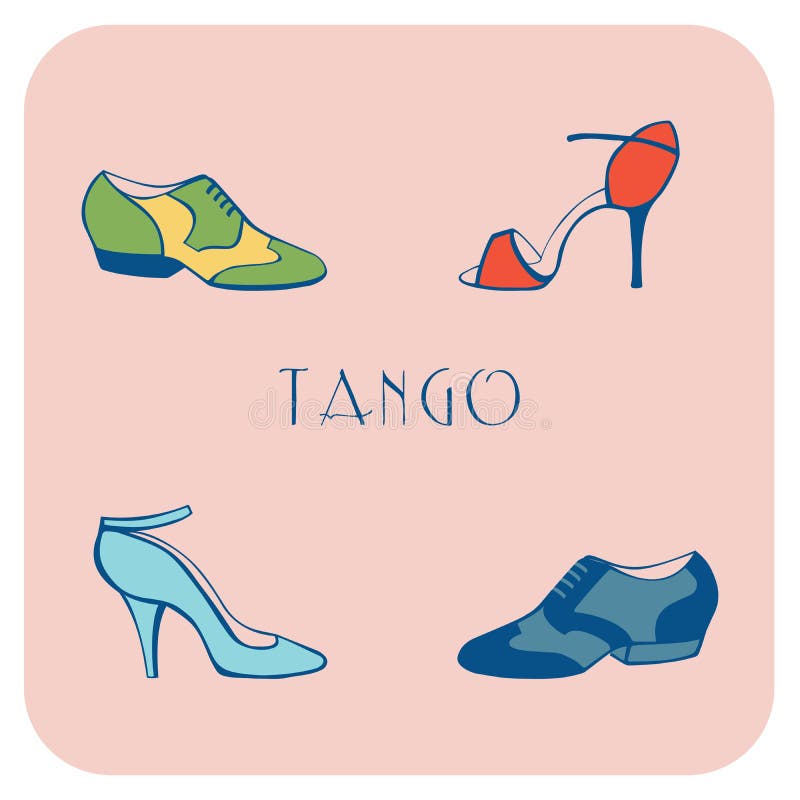 Tango shoes stock Illustration of blue 92660704