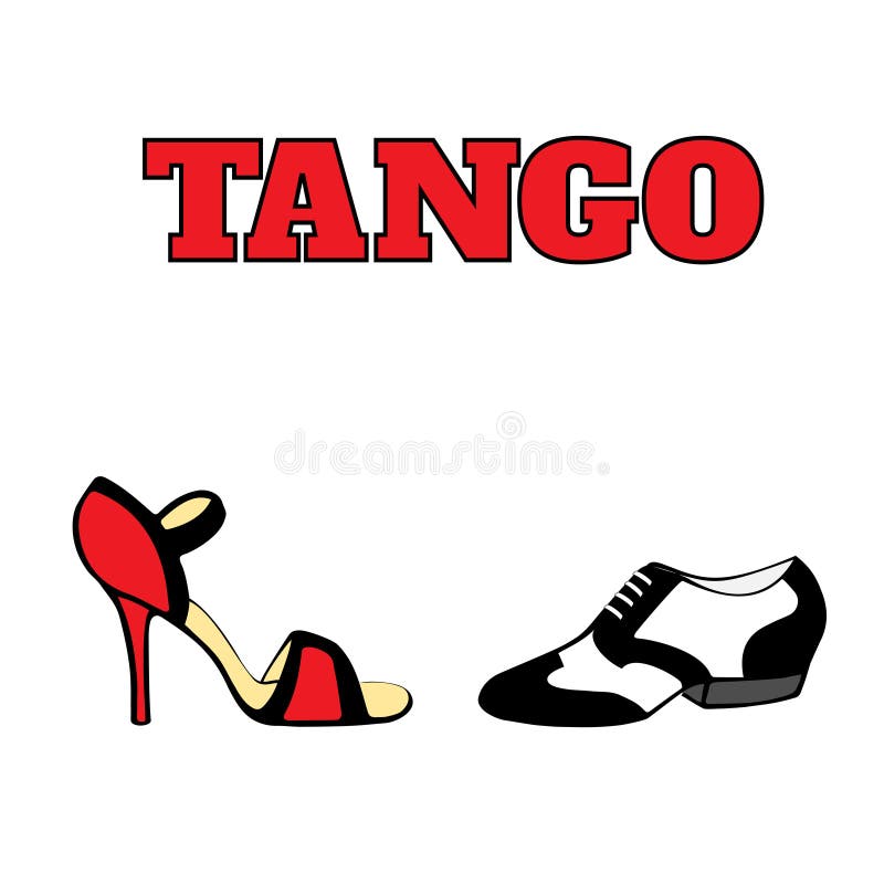 stoeprand trommel wenselijk Tango shoes poster stock vector. Illustration of graphic - 92291869