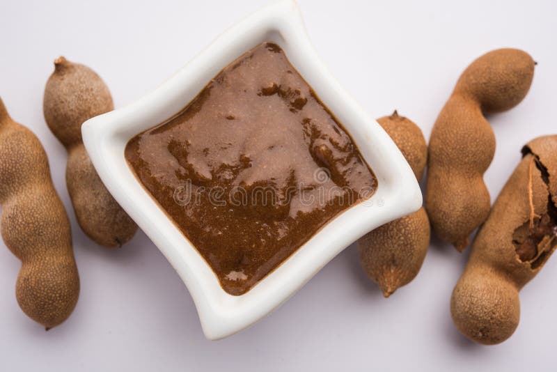Tangy Tamarind Puree or Imli Paste Stock Image Image of exotic, asia