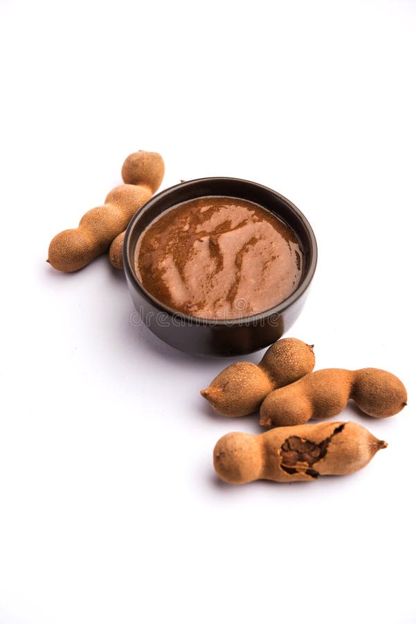 Tangy Tamarind Puree or Imli Paste Stock Image Image of isolated