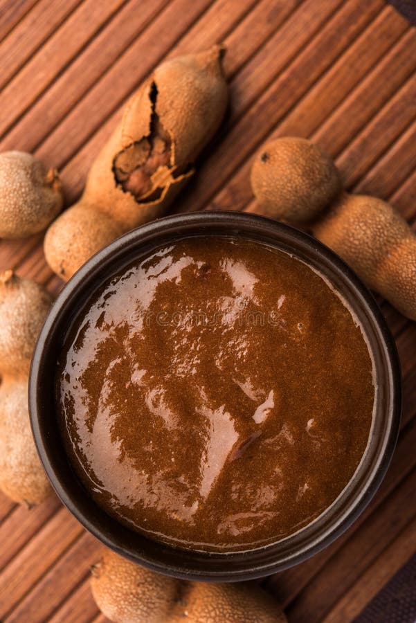 Tangy Tamarind Puree or Imli Paste Stock Photo Image of dried, indica