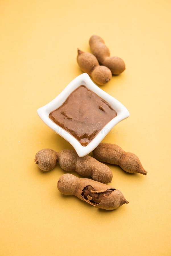 Tangy Tamarind Puree or Imli Paste Stock Photo Image of nutrition