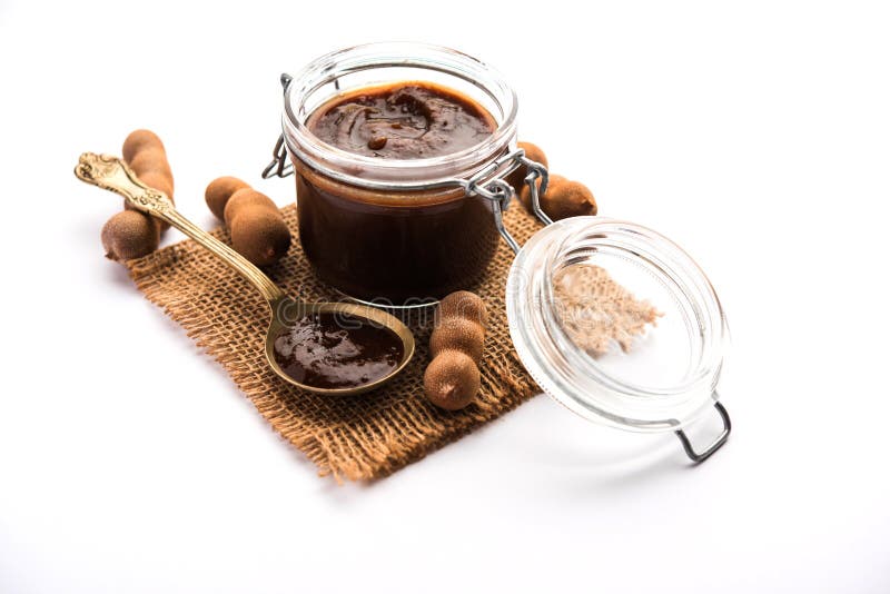 Tangy Tamarind Puree or Imli Paste Stock Image Image of indian