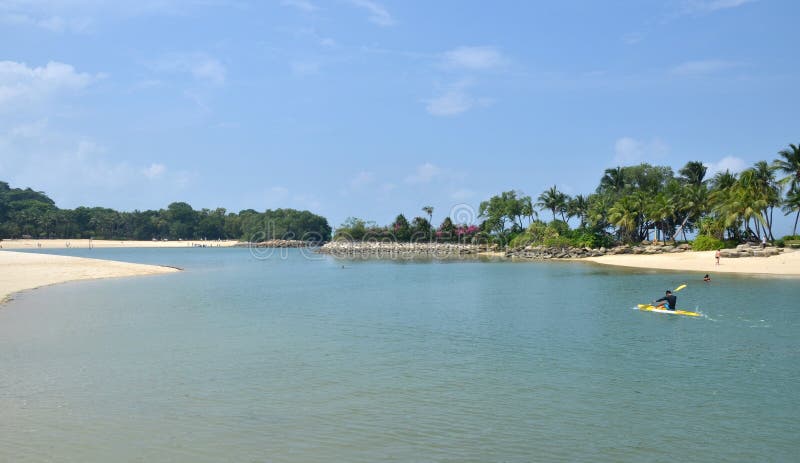 View on Tanjong beach. 3 August, 2014,SENTOSA ISLAND, REPUBLIC OF SINGAPORE. View on Tanjong beach. 3 August, 2014,SENTOSA ISLAND, REPUBLIC OF SINGAPORE.