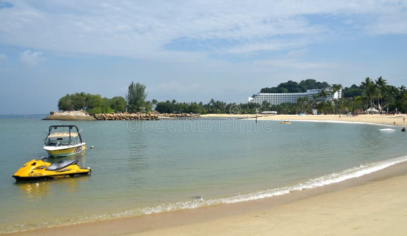 View on Tanjong beach. 3 August, 2014,SENTOSA ISLAND, REPUBLIC OF SINGAPORE. View on Tanjong beach. 3 August, 2014,SENTOSA ISLAND, REPUBLIC OF SINGAPORE.
